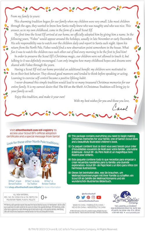 Elf on the Shelf | Christmas Tradition Girl Scout Elf with Blue Eyes - Illustrated Storybook & Keepsake Box Included