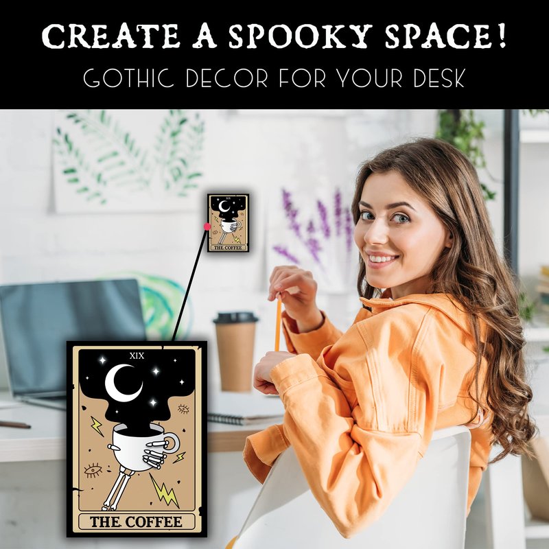 Tarot Card 'The Coffee' Magnet – Gothic Kitchen Decor for Coffee Lovers, Unique Home & Office Accessory, for Gothic Enthusiasts