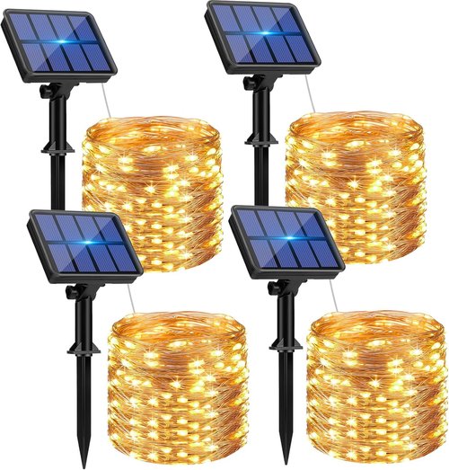 Btfarm Fairy Lights - 30 Pack Battery Operated + 4 Pack Solar String Lights for Outdoor Decor
