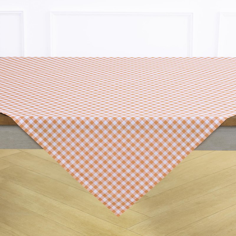 Solino Home Linen Tablecloth 60 x 120 Inch - 100% Pure Linen Gingham Checkered Multicolor Tablecloth for Rectangular Tables - Machine Washable Table Cloth for Spring, Summer, Mothers Day