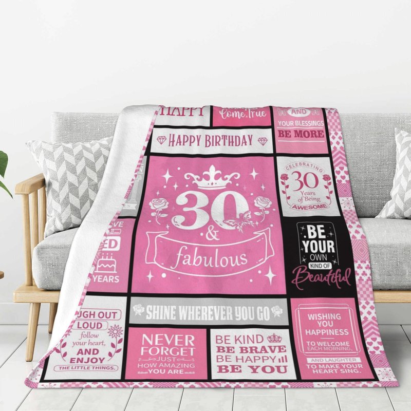 NEXVSGL 20th Birthday Gifts, 20 Year Old Girl Birthday Gifts for 20 Year Old Female, Happy 20th Bday Gift for Her Blanket 50"X60", Best Decoration Gift for 20yrs Bday Women, Present for Age Twenty