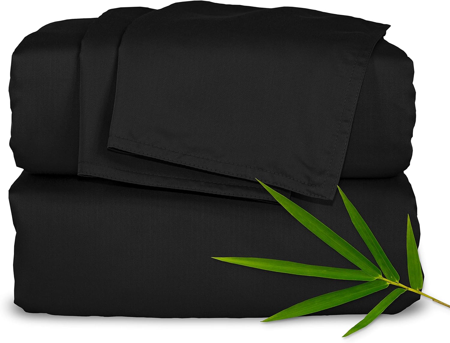 Pure Bamboo Queen Sheets - Luxuriously Soft 100% Organic Viscose Bed Set | Cooling & Durable (Queen, Black)