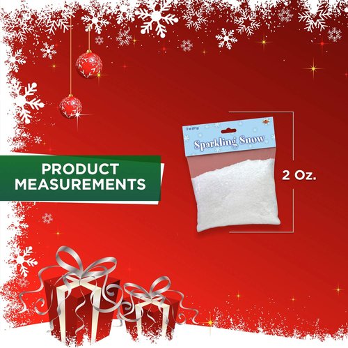 Beistle | Sparkling Snow Decoration - Pack of 3 for Festive Holiday Decor
