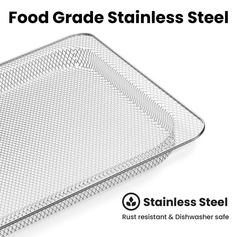 for Ninja Foodi Replacement Air Fryer Oven Basket, Original Replacement Baking Trays for Ninja DT201/DT251 Foodi Digital Air Fryer Oven,Stainless Steel Air Fryer Accessories for Ninja Foodi
