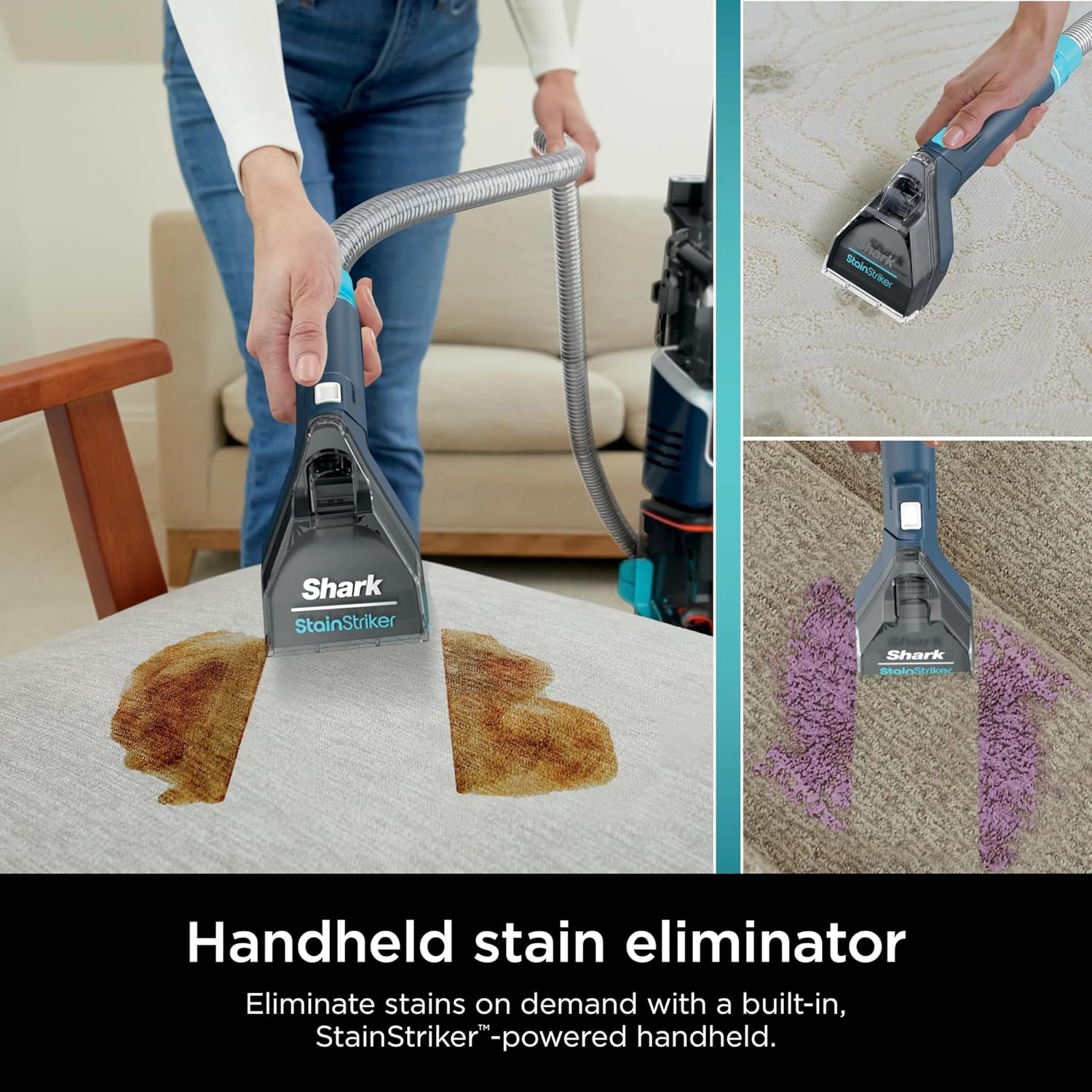 Shark CarpetXpert Upright Carpet & Upholstery Cleaner - Stain Striker Technology | Navy