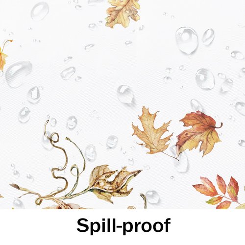 Oval Fall Tablecloth Autumn Pumpkin Table Cloths Thanksgiving Oval Tablecloth Waterproof,Anti-Wrinkle,Easy To Wash,Reusable Polyester Table Cover For Thanksgiving & Fall Decorations 60x84 Inch