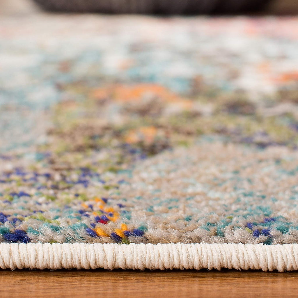 SAFAVIEH Area Rug 8x10 - Madison Collection - Modern Grey & Blue Abstract Design | Non-Shedding & Easy to Clean for Living Room, Bedroom, Office, Dining Space