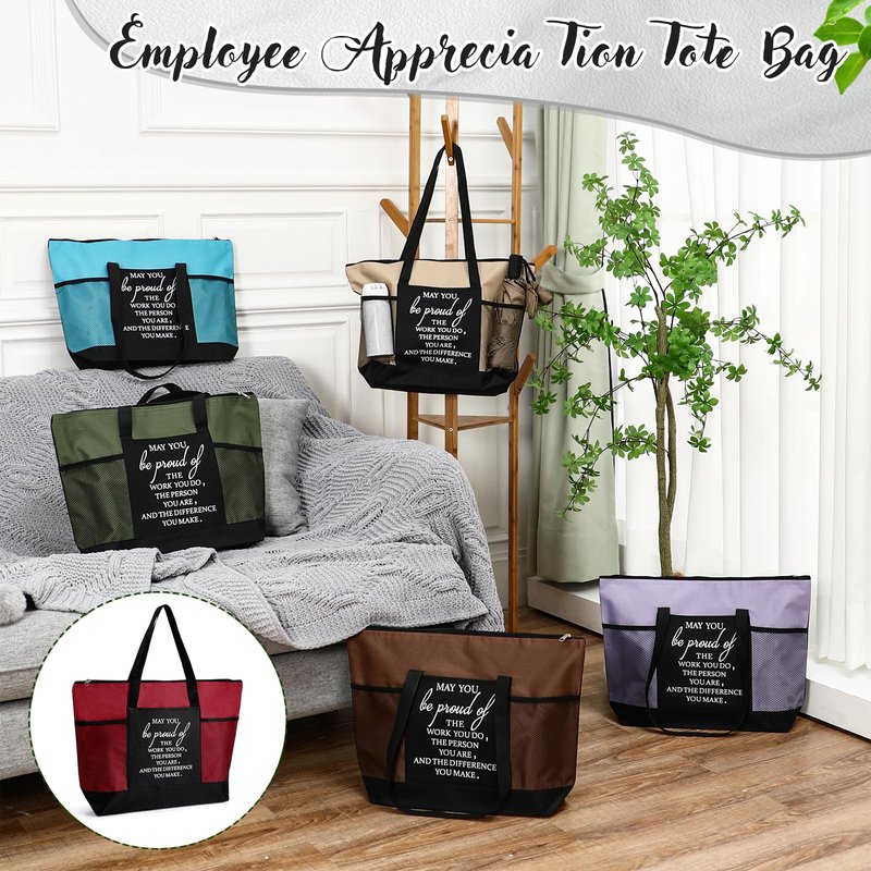 Paterr 6 Nurses Week Tote Bag Bulk 2026 for Women Men Canvas Tote Bag Appreciation Gifts for Doctor Coworker Teacher Team (Retro)