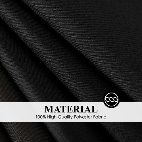 Aocoz Round Tablecloth 2 Pack 120 Inch Black Tablecloths Washable Decorative Linen Polyester Table Clothes Cover for Dining Table Banquets Buffet Parties and Wedding
