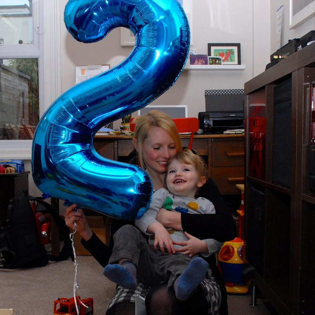 Numbers Balloon 40 Inch - Navy Blue Birthday Decorations for 2nd, 12th, 21st Parties & Graduations