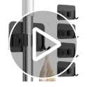 4 Pack Stainless Steel Self Adhesive Broom and Mop Holder Wall Mount