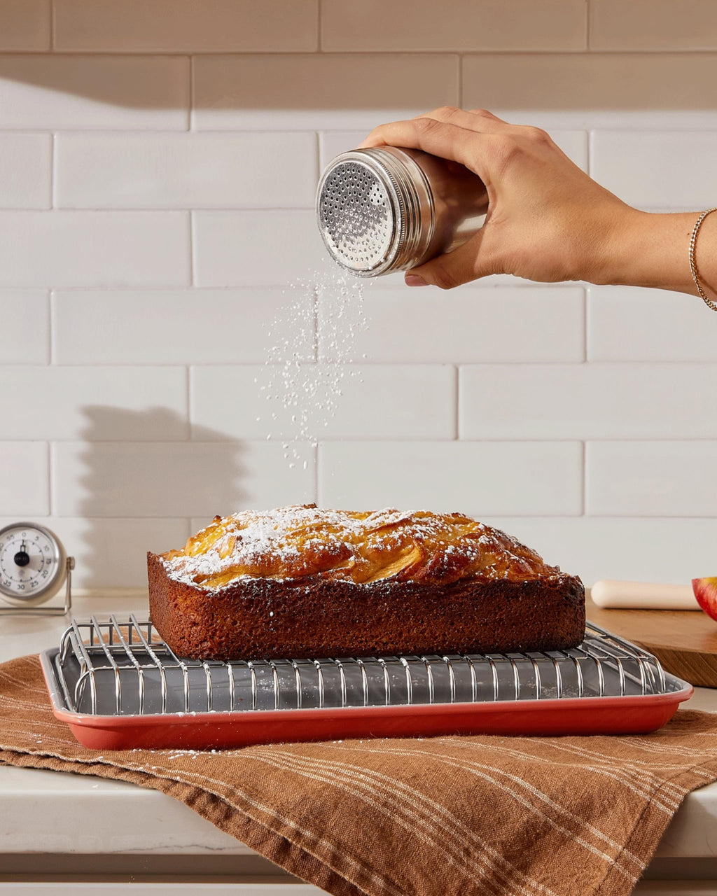 Caraway Stainless Steel Cooling Rack - 9" x 13" - For Cooling Baked Goods, Icing, & More - Designed to Fit Into Our Small Baking Sheet - Gold