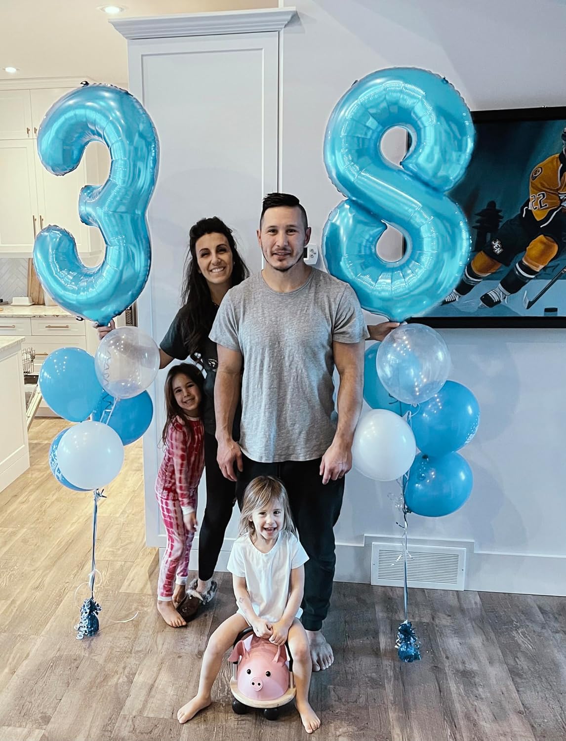 Pearlescent Blue 40-Inch Number Balloon - 0 Balloon for Birthday Decorations | Perfect for Any Celebration