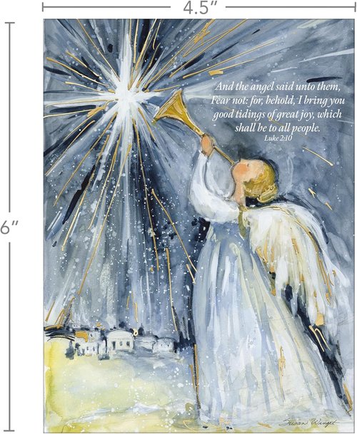 Lang - Angels Sing Classic Christmas Cards by Susan Winget | Festive Holiday Greeting Set