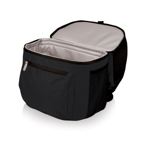 PICNIC TIME Zuma Backpack Cooler, Modern Backpack Cooler with 20-Can Capacity, Fully Insulated Hiking and Outdoor Lunch Bag with Water Resistant Interior, Pockets, Padded Straps, (Black)