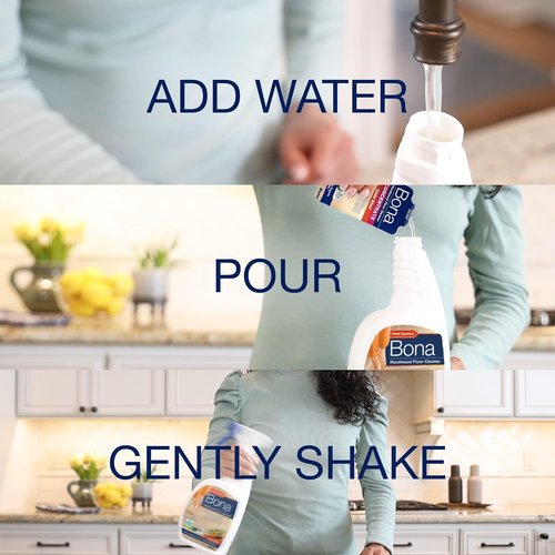 Bona Hardwood Floor Cleaner Concentrate - Cedar Wood Scent, 1 Fl Oz | Makes 128 Fl Oz - Residue-Free Spray Mop Refill