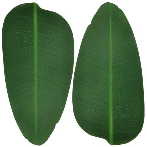 Large Rubber Banana Leaves, Leaf Placemats, 26 Pcs Artificial Heavyweight Banana Leaf Decoration for Hawaiian Party Jungle Adventure Theme Party Decor Table Runner Centerpieces Placemat 21.4'‘…