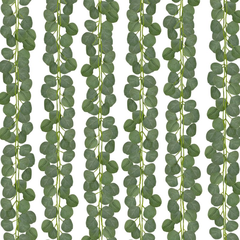 CQURE 72 Pack 504Ft Eucalyptus Garland,Artificial Eucalyptus Leaves Table Greenery Garland Wreath Vines for Wedding Party Table Fireplace Bedroom Wall Room Decor