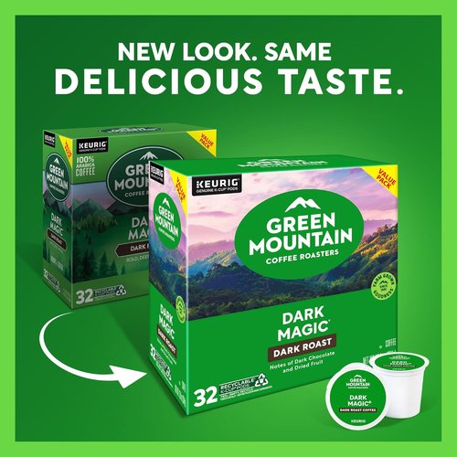 Green Mountain Coffee Roasters Dark Magic K-Cup Pods - Dark Roast Coffee, 32 Count