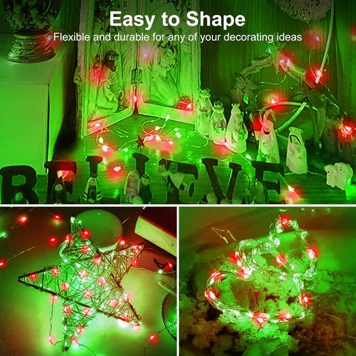 Btfarm 30 Pack Fairy Lights - Battery Operated 7ft 20 LED Twinkle String Lights | Waterproof Mini Silver Wire for Christmas & Weddings