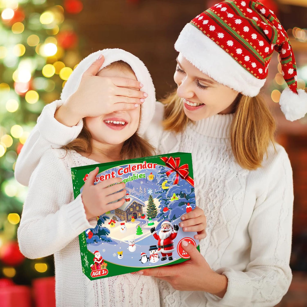 Skiennix Christmas Advent Calendar 2025 - 24 Cute Mochi Squishies for Kids | Perfect Stocking Stuffers