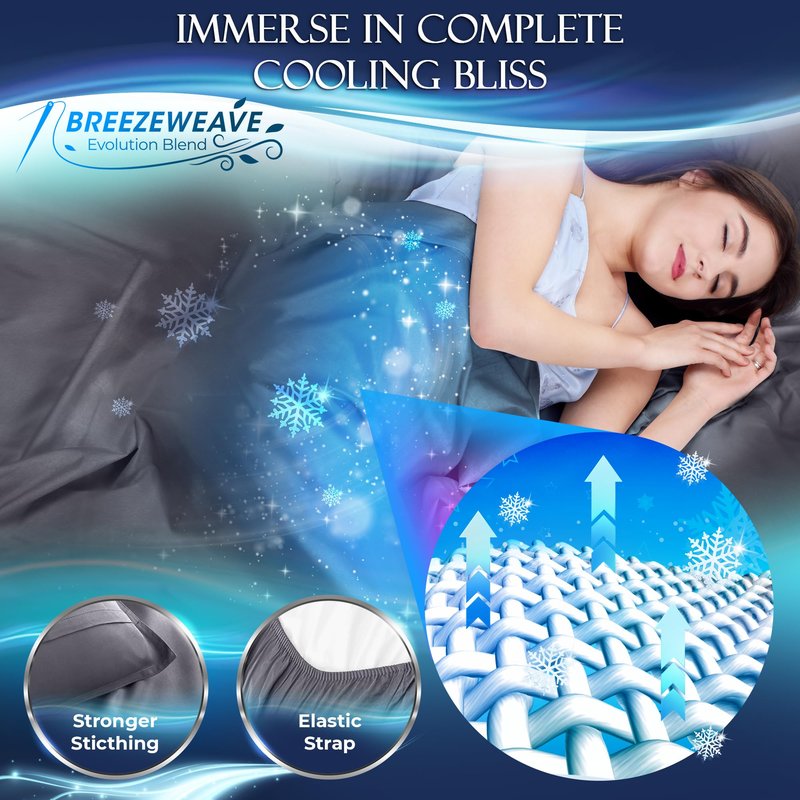 DECOLURE Cooling Sheets Queen Set 4pcs - Luxurious & Ultra-Soft Cooling Bed Sheets Queen Size for Hot Sleepers - Comfortable Bamboo Viscose Microfiber Queen Bed Sheets Set Cooling (Graphite)