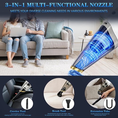 Dustbuster Cordless Handheld Vacuum - Portable Rechargeable Vacuum with Strong Suction & LED Light for Home & Car