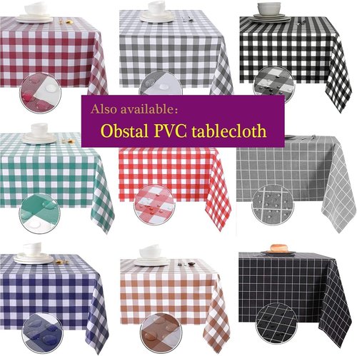 Obstal 210GSM Rectangle Table Cloth - Heavy Duty Water Proof Microfiber Tablecloth, Decorative Fabric Table Cover for Outdoor and Indoor Use (Yellow, 54 x 54 Inch)
