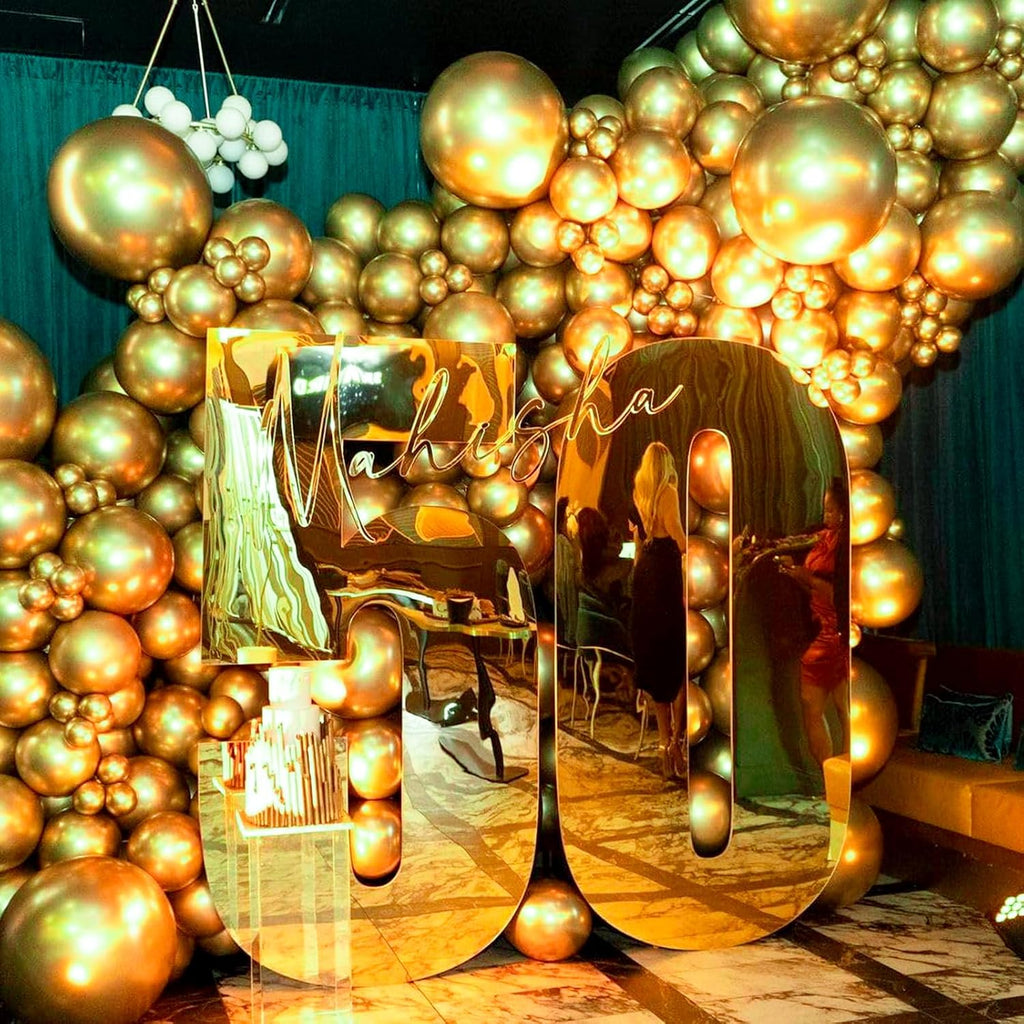 PartyWoo Gold Balloons - 20pcs 18 Inch Gold Latex Helium Balloons for Celebrations & Events