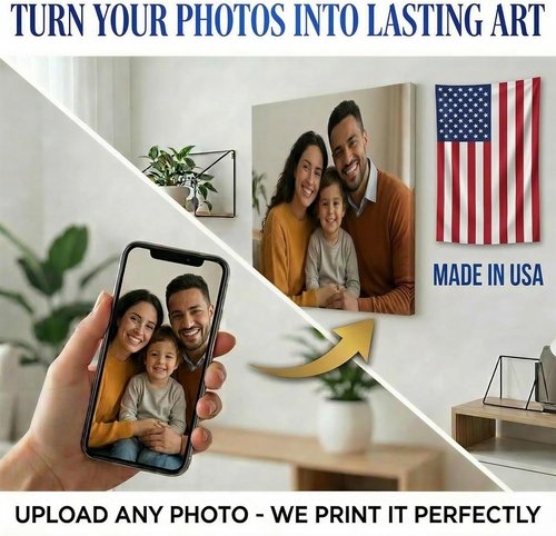 IUI Custom Canvas Prints - Personalized Framed Wall Art for Home Decor | Ideal Gift for Family & Pets (11"L × 14"W)