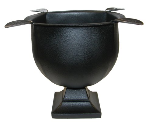 Stinky Cigar Box Pressed Ashtray, Cast Iron Black - Windproof Design with 4 Stirrups, Deep Bowl for Indoor & Outdoor Use, Heat Resistant & Easy to Clean - Ideal Smoking Accessory for Cigar Enthusiast