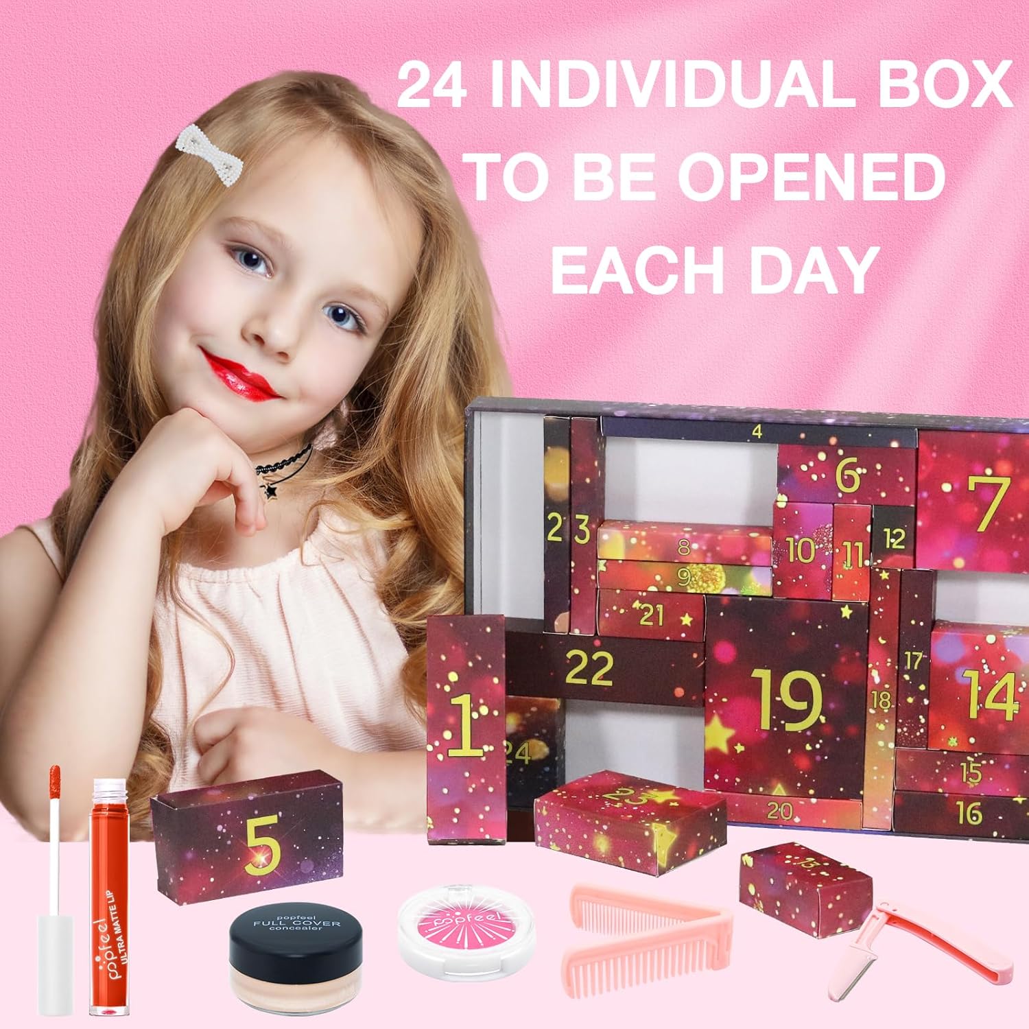 Regine Switzerland Makeup Advent Calendar 2025 - Christmas Countdown Gift Set for Teens & Women | 24 Individually Boxed Items