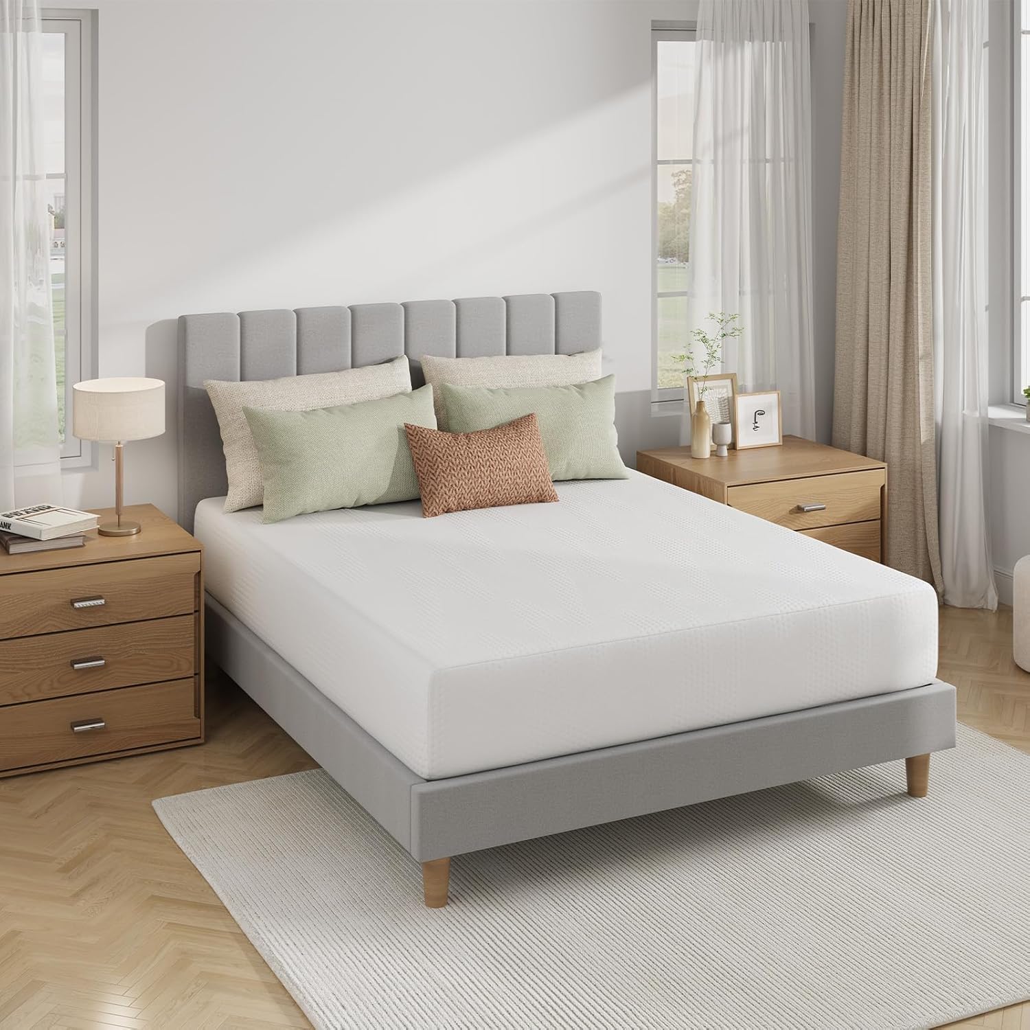 Novilla King Size Mattress - 10 Inch Gel Memory Foam for Cooling Comfort & Pressure Relief | CertiPUR-US Certified