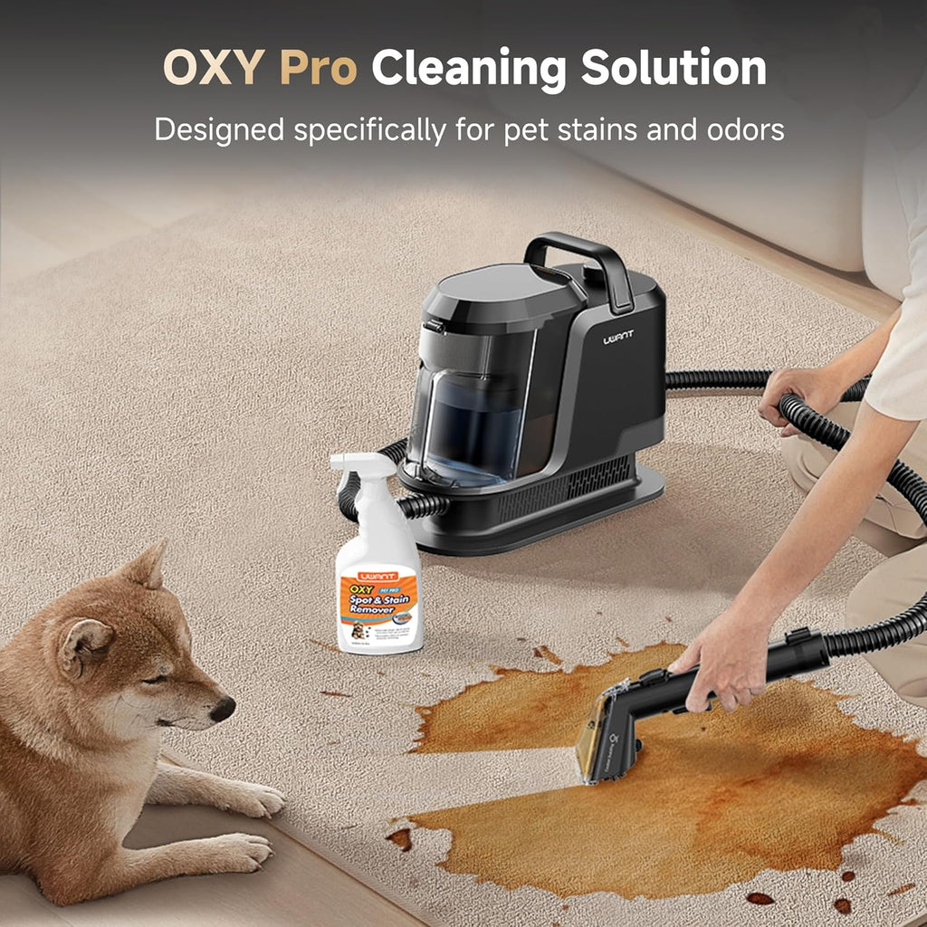 Skiennix Carpet Cleaner Machine - 18Kpa Powerful Suction with Steam & Hot/Cold Water System | Pet Pro Upholstery Cleaner (Americano)