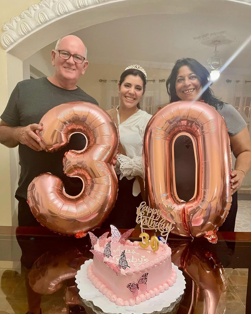 Rose Gold Number Balloons - 40 Inch 0 Balloon for Birthday Decorations | Perfect Party Supplies