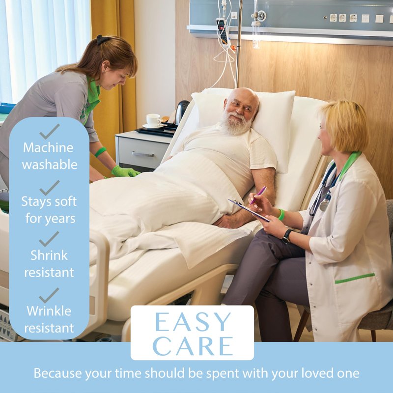 BLISSFORD - 6 Pack Fitted Hospital Bed Sheets with Elastic All Around for a Cotton Rich Soft Knitted Jersey Sheet, 36” x 84” x 12”
