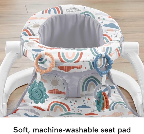 Fisher-Price Portable Baby Chair - Sit-Me-Up Floor Seat with Developmental Toys | Rainbow Showers