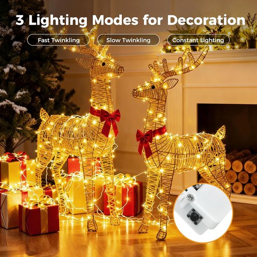 Litogo 24 Pack 7FT LED Fairy Lights - Battery Operated Twinkle String Lights | Waterproof Silver Wire for Weddings & Parties - Warm White