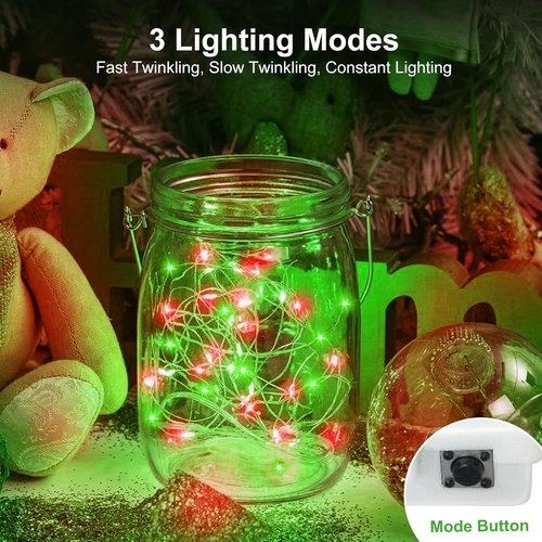 Btfarm 30 Pack Fairy Lights - Battery Operated 7ft 20 LED Twinkle String Lights | Waterproof Mini Silver Wire for Christmas & Weddings