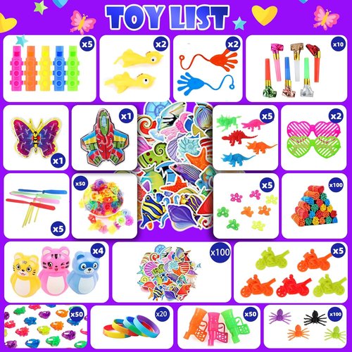 Fidget Toys Pack by [Brand Name] - 1000 Pcs Bulk Party Favors for Kids | Stress Relief & Sensory Fun