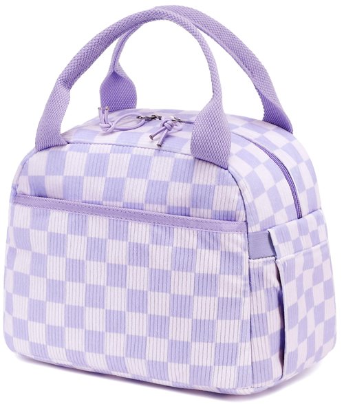 Bluboon Lunch Bag for Women Men Cute Corduroy Lunch Tote Bags Reusable Insulated Lunch Box Large Capacity Reusable Insulated Cooler for Work Picnic or Travel
