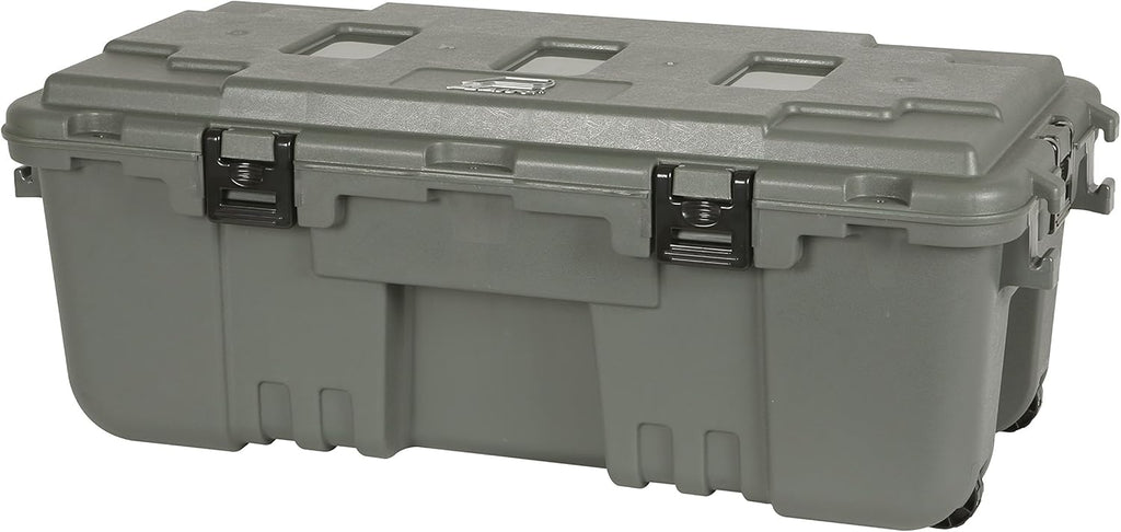 Plano Storage Trunk - 108 Quart Storage Solution with Wheels | Hunter Green Color