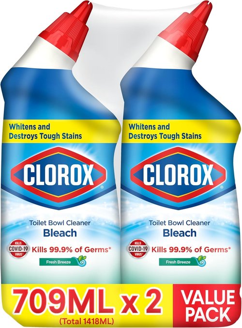 Clorox Toilet Bowl Cleaner - Fresh Scent | 24 Fl Oz for Powerful Cleaning Action