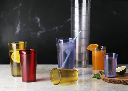 New Star Foodservice | Restaurant-Grade Beverage Tumblers (Blue (Set of 12), 20 oz)
