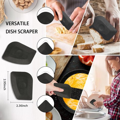 Cast Iron Cleaner - Upgraded 316 Chainmail Scrubber & Pan Scraper | Perfect for Grill, Skillet & Dutch Oven