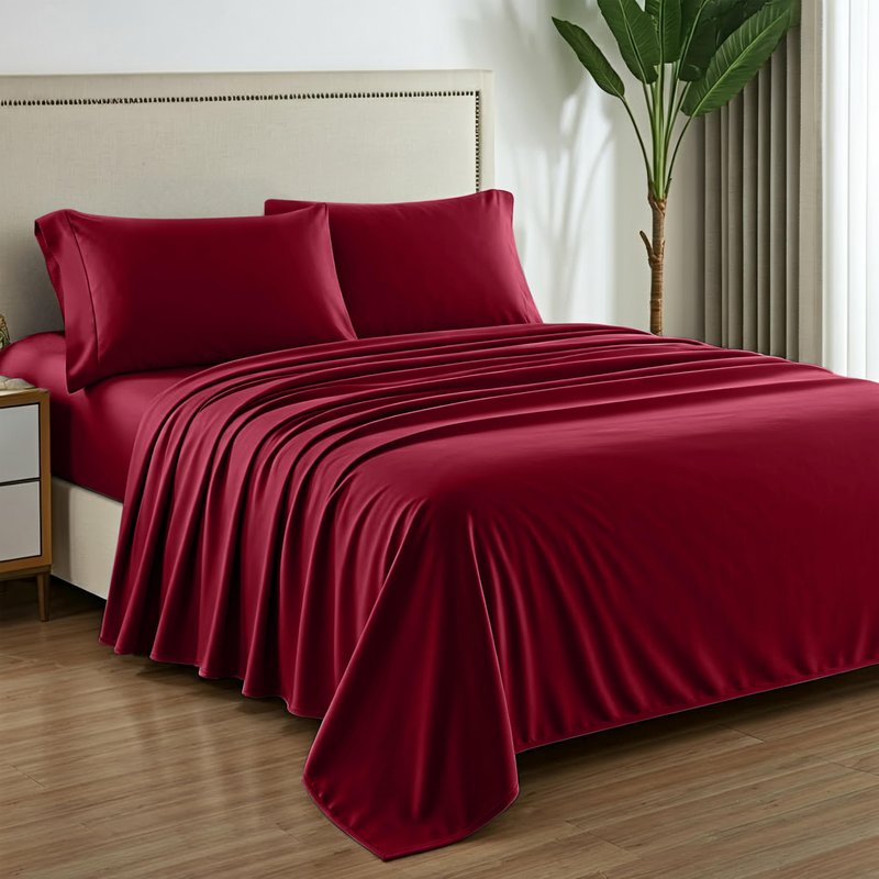 Mayfair Linen 100% Pure Egyptian Cotton Sheet Queen Size - Luxury 1000 Series Grandiose Collection Queen Size Sheets (6 PC, White), 16" Deep Pocket Sateen Weave Soft Cooling Hotel Bed Sheets Set