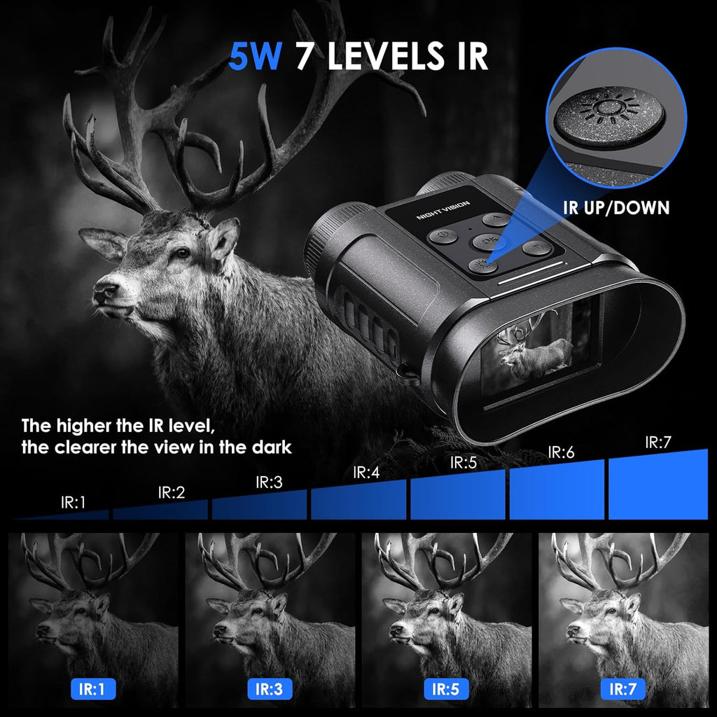 Skiennix Night Vision Goggles - Capture Photos & Videos | 32GB Card Included, Ideal for Outdoor Adventures
