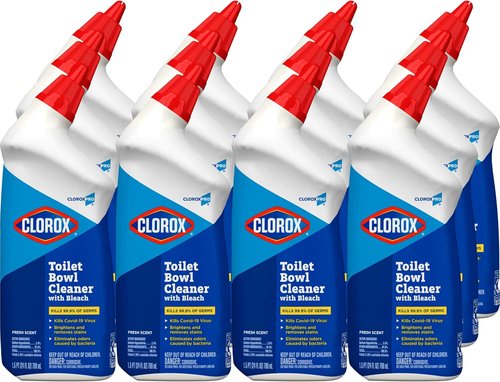 CloroxPro Manual Toilet Bowl Cleaner with Bleach - Fresh Scent, 24 Oz (Pack of 12)
