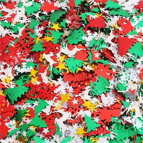 CCINEE Metallic Foil Sequins - 100g Set with 4800 Pieces for Festive Table Decorations