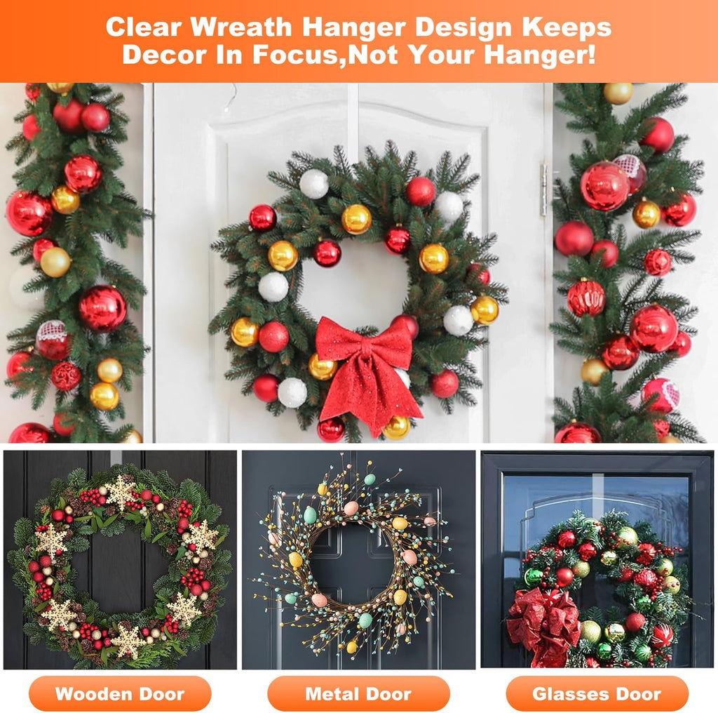 Regine Switzerland Wreath Hangers - 2 Pack Decorative Hooks for Easter, Christmas & Halloween | Indoor/Outdoor Home Decor